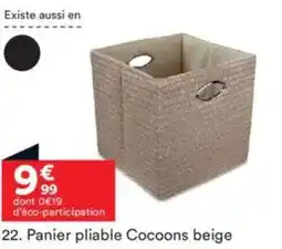 BUT Panier pliable Cocoons beige offre