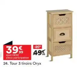 BUT Tour 3 tiroirs Oryx offre