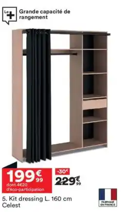 BUT Kit dressing L. 160 cm Celest offre