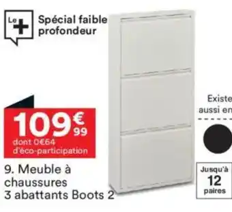 BUT Meuble à chaussures 3 abattants Boots 2 offre