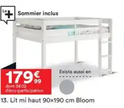 BUT Lit mi haut 90x190 cm Bloom offre