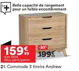 BUT Commode 3 tiroirs Andrew offre