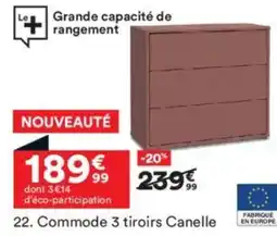 BUT Commode 3 tiroirs Canelle offre