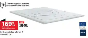 BUT Surmatelas Memo 3 offre