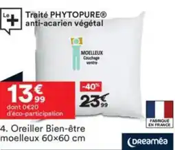BUT Oreiller Bien-être moelleux 60x60 cm offre
