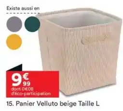 BUT Panier Velluto beige Taille L offre