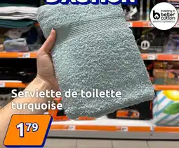 Action Serviette de toilette turquoise offre