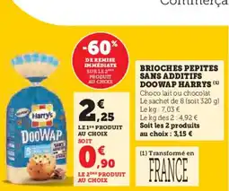 Hyper U HARRYS Brioches pepites sans additifs doowap offre