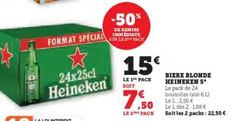 Hyper U HEINEKEN Biere blonde 5° offre