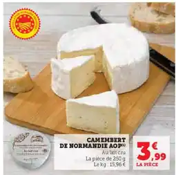 Hyper U Camembert de normandie aop offre