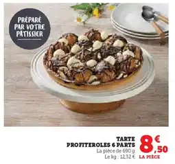 Hyper U Tarte profiteroles 6 parts offre