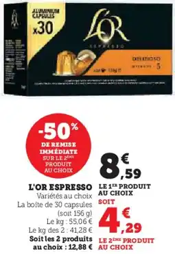 Hyper U L'OR ESPRESSO offre