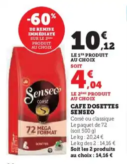 Hyper U SENSEO Cafe dosettes offre
