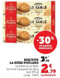 Hyper U LA MÈRE POULARD Biscuits offre