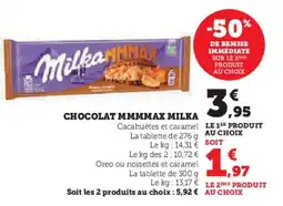 Hyper U MILKA Chocolat mmmmax offre