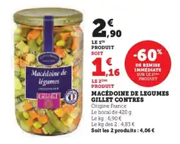 Hyper U Macédoine de legumes gillet contres offre