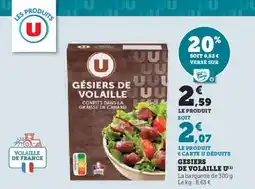 Hyper U U Gesiers de volaille offre