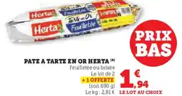 Hyper U HERTA Pate a tarte en or offre