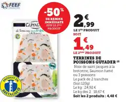 Hyper U GUYADER Terrines de poissons offre