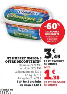 Hyper U ST HUBERT Omega 3 offre decouverte offre