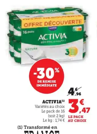 Hyper U ACTIVIA offre