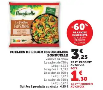 Hyper U BONDUELLE Poelees de legumes surgelees offre