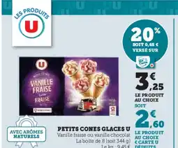 Hyper U Petits cones glaces u offre