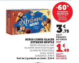 Hyper U NESTLE Minis cones glaces extreme offre