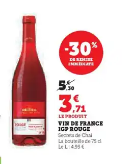 Hyper U Vin de france igp rouge offre