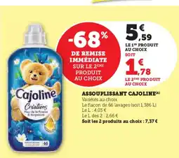 Hyper U CAJOLINE Assouplissant offre