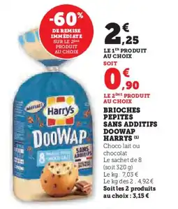 Hyper U HARRY'S Brioches pepites sans additifs doowap offre