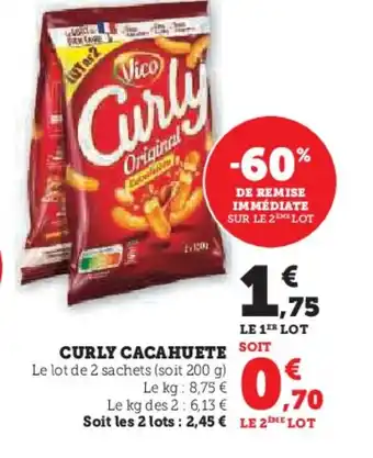 Hyper U CURLY Cacahuete offre