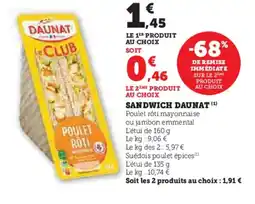Hyper U DAUNAT Sandwich offre