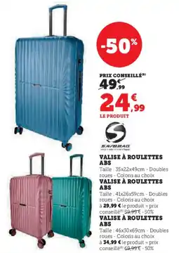 Hyper U Valise à roulettes abs offre
