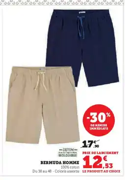 Hyper U Bermuda homme offre
