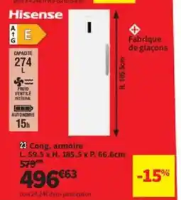 Conforama HISENSE armoire offre