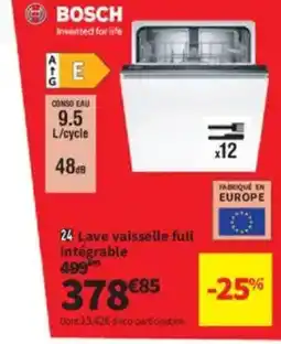 Conforama BOSCH Lave vaisselle full intégrable offre