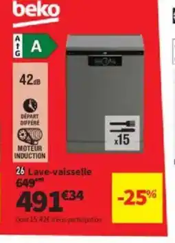 Conforama BEKO Lave-vaisselle offre