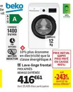 Conforama BEKO Lave-linge frontal offre