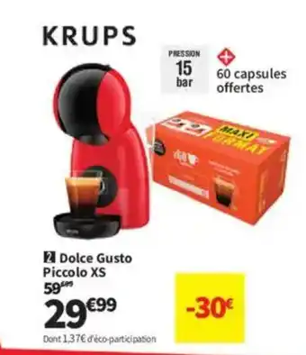 Conforama KRUPS Dolce Gusto Piccolo XS offre