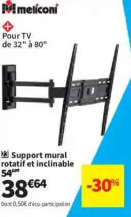 Conforama Support mural rotatif et inclinable offre