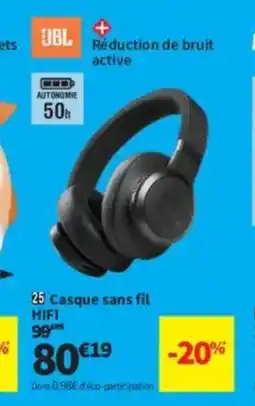 Conforama JBL Casque sans fil HIFI offre