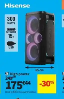 Conforama HISENSE High power offre