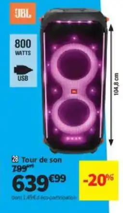 Conforama JBL Tour de son offre