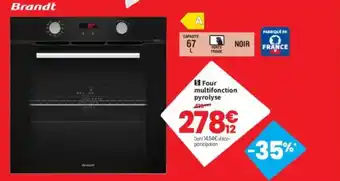 Conforama BRANDT Four multifonction pyrolyse offre