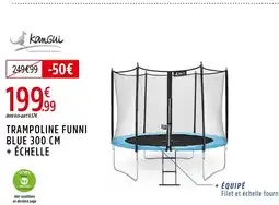Intersport Trampoline funni blue + échelle offre