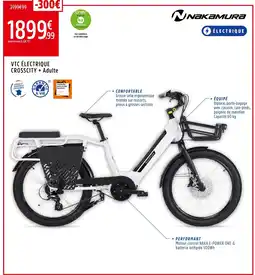 Intersport NAKAMURA Vtc électrique crosscity + adulte offre