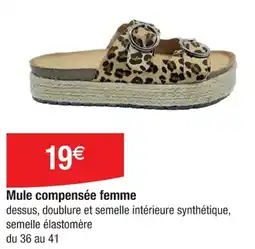 Cora x Carrefour Mule compensée femme offre