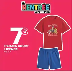 Cora x Carrefour Pyjama court licence offre