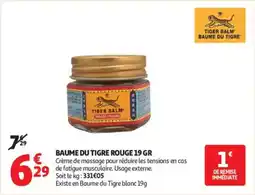 Auchan Baume du tigre rouge offre